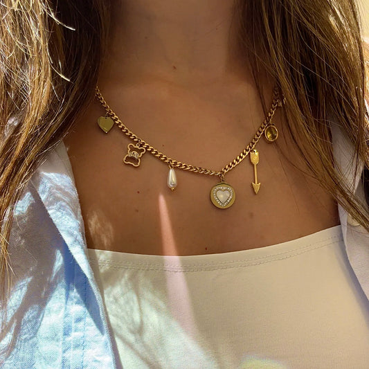 Collier White Heart